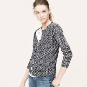 Loft cotton sweater, XXSP Navy/White